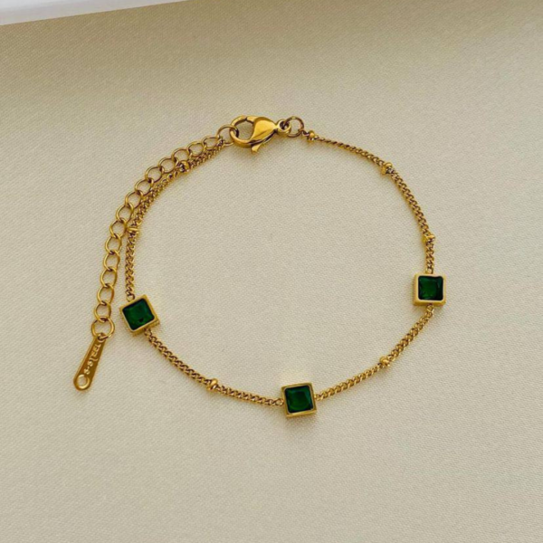 PULSERA BROCHE GREEN